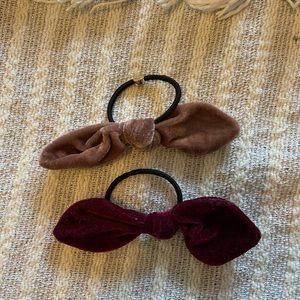 Anthropologie velvet hair ties